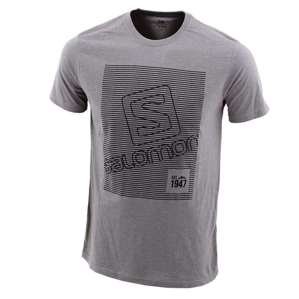 T-Shirts Salomon Homme Grise - Salomon FINELINE SS M - France (0467-BRTGD)